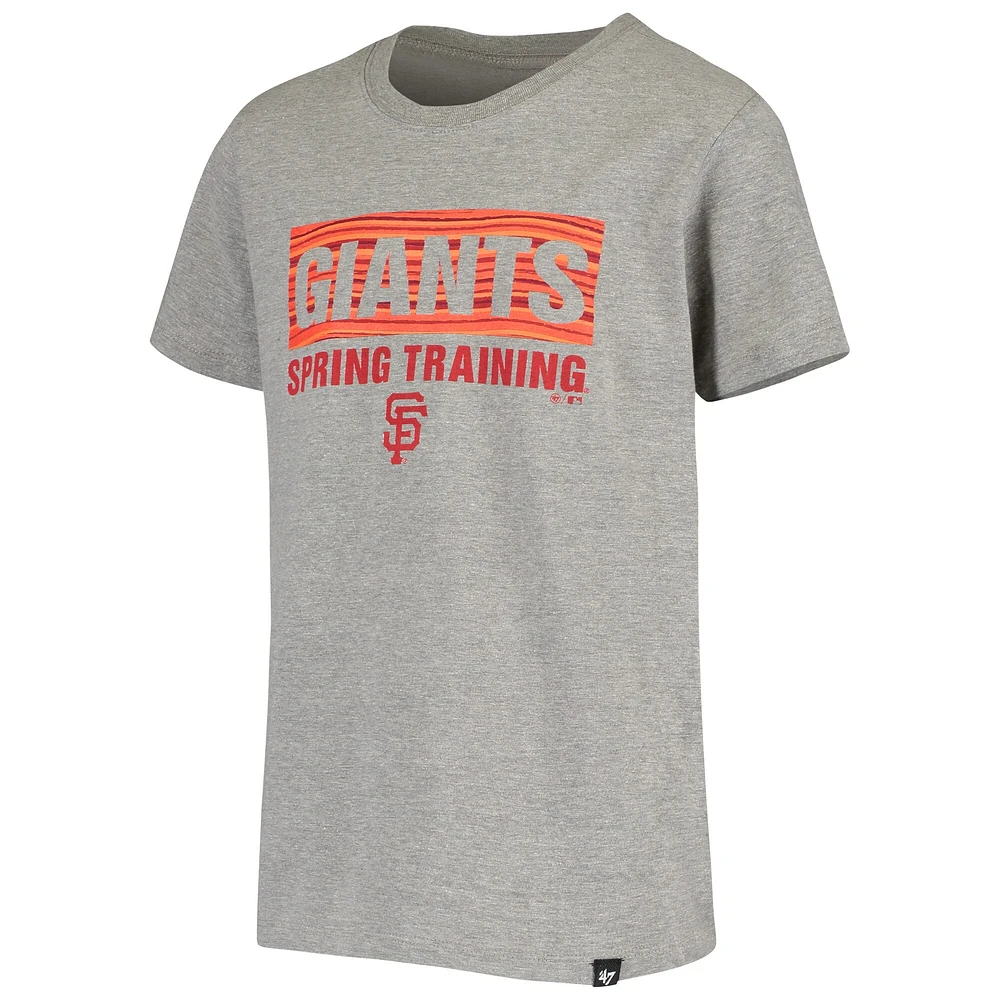 T-shirt de l'équipe d'entraînement printanier des Giants San Francisco '47 gris pour jeune