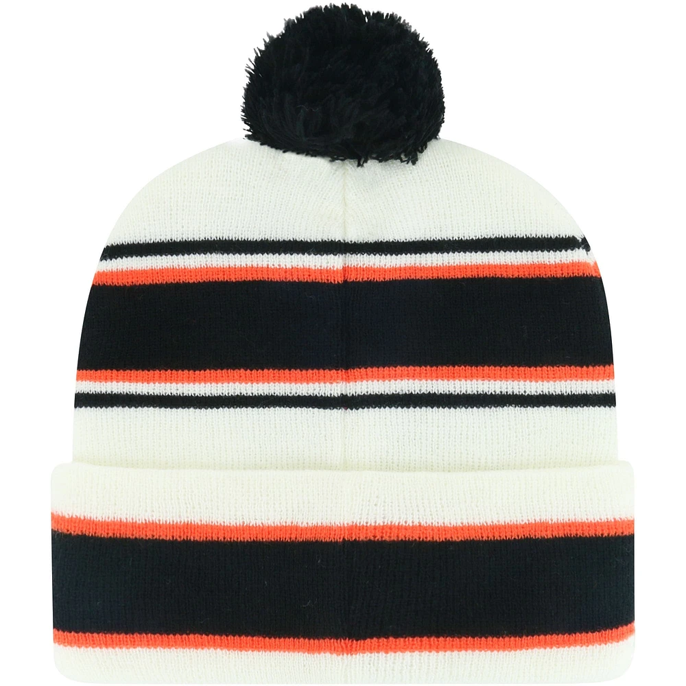 Bonnet en tricot à revers Stripling San Francisco Giants '47 blanc/noir avec pompon pour jeune