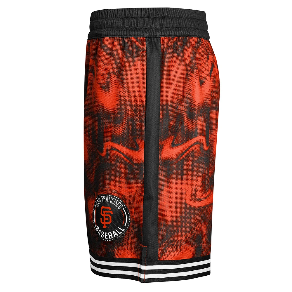 Youth Black/Orange San Francisco Giants Outfielder Shorts