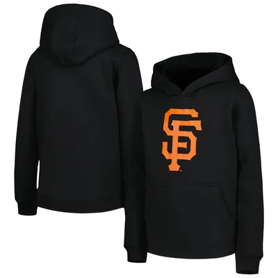 San Francisco Giants Youth Team Primary Logo Pullover Hoodie - Black