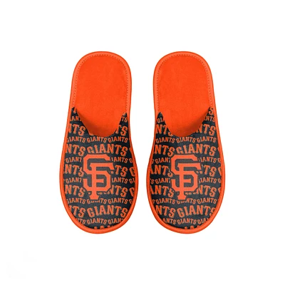 Chaussons à glissière pour jeune FOCO San Francisco Giants Scuff Wordmark