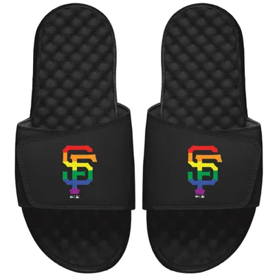 San Francisco Giants ISlide Youth Rainbow Slide Sandals - Black