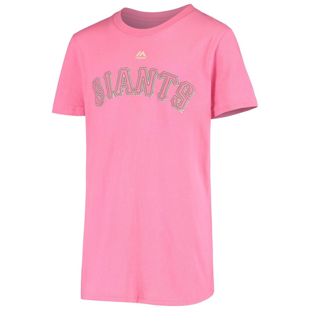 Youth Majestic Buster Posey Pink San Francisco Giants Name & Number Team T-Shirt