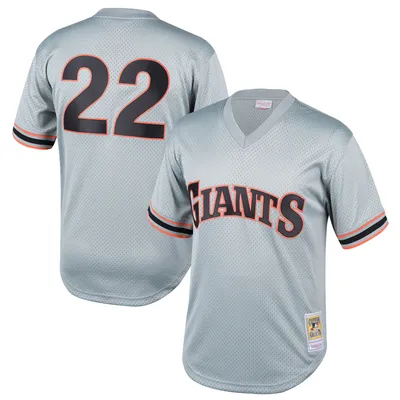 Youth Mitchell & Ness Will Clark Gray San Francisco Giants Cooperstown Collection Mesh Batting Practice Jersey