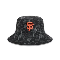 Youth New Era  Black San Francisco Giants 2025 Spring Training All Over Print Bucket Hat