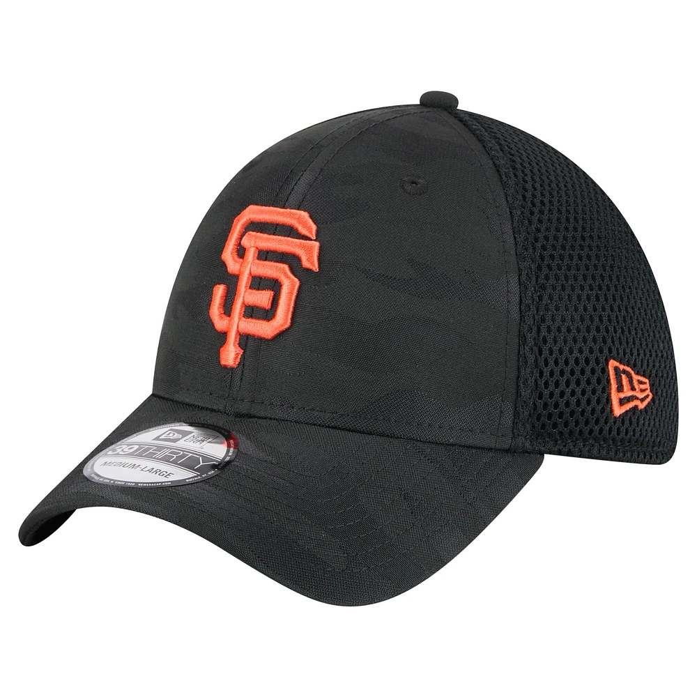 Youth New Era Black San Francisco Giants Camo 39THIRTY Flex-Fit Hat