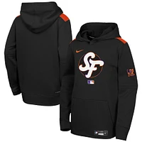 Youth Nike  Black San Francisco Giants 2025 City Connect Authentic Collection Performance Pullover Hoodie