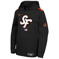 Youth Nike  Black San Francisco Giants 2025 City Connect Authentic Collection Performance Pullover Hoodie