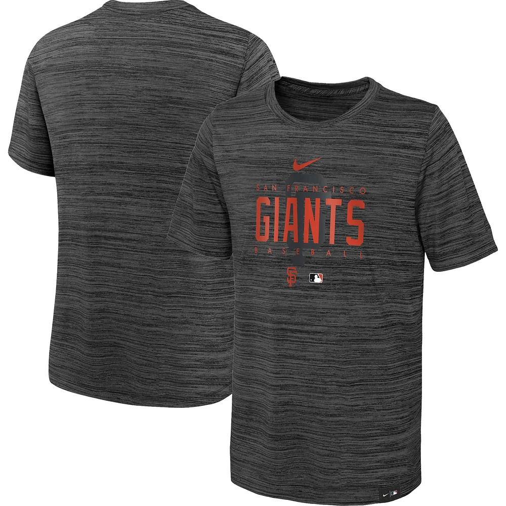 Youth Nike Black San Francisco Giants Authentic Collection Velocity Practice Performance T-Shirt