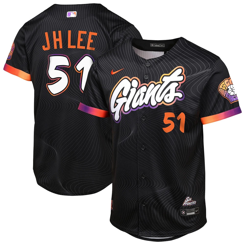 Maillot Nike Jung Hoo Lee Anthracite pour jeune joueur des Giants de San Francisco 2025 City Connect Limited