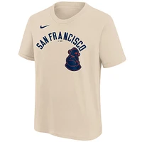 T-shirt Nike pour jeunes avec nom et numéro Rickwood Classic 2024 des Giants de San Francisco, crème Logan Webb