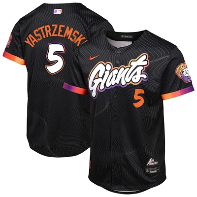 Maillot Nike Mike Yastrzemski Anthracite pour jeune joueur des Giants de San Francisco 2025 City Connect Limited