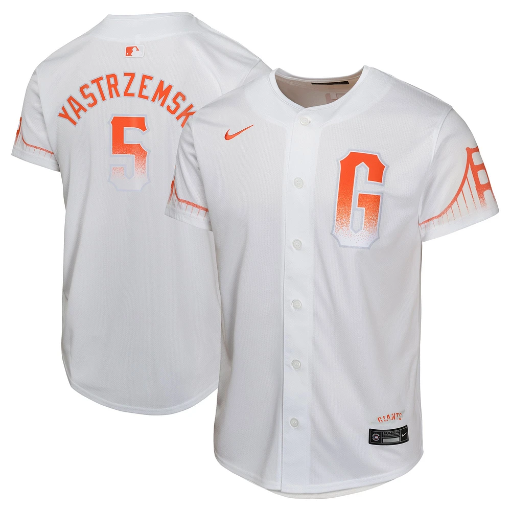 Maillot de joueur Nike Mike Yastrzemski blanc San Francisco Giants City Connect Limited pour jeune