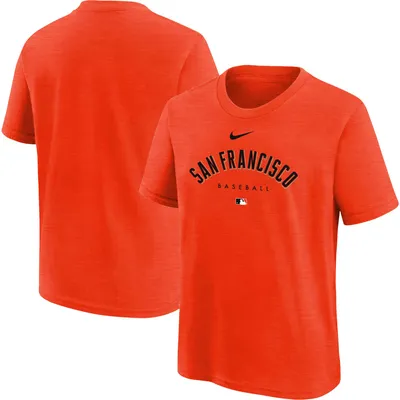 San Francisco Giants Nike Youth Authentic Collection Early Work Tri-Blend T-Shirt - Orange
