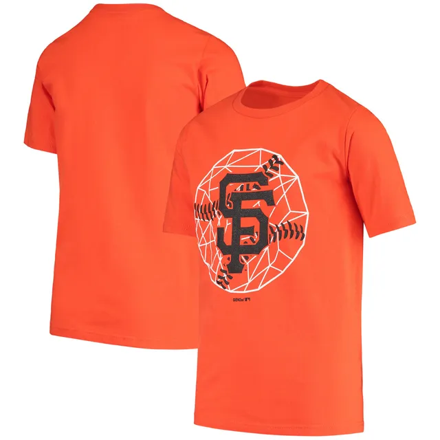 Soft As A Grape San Francisco Giants Youth Distressed Logo T-Shirt - Orange, Size: Youth XS