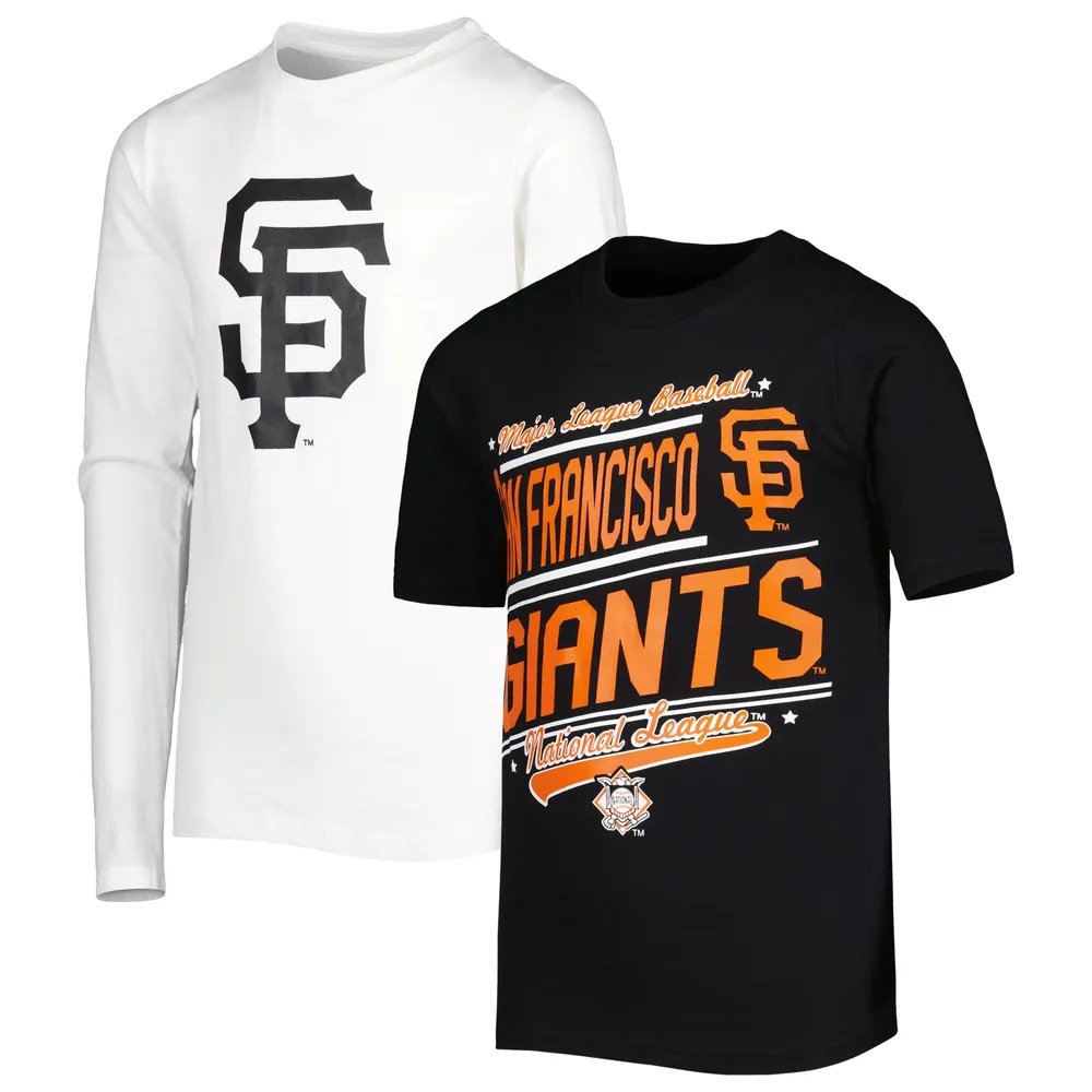 Lids San Francisco Giants Youth V-Neck T-Shirt - White/Black