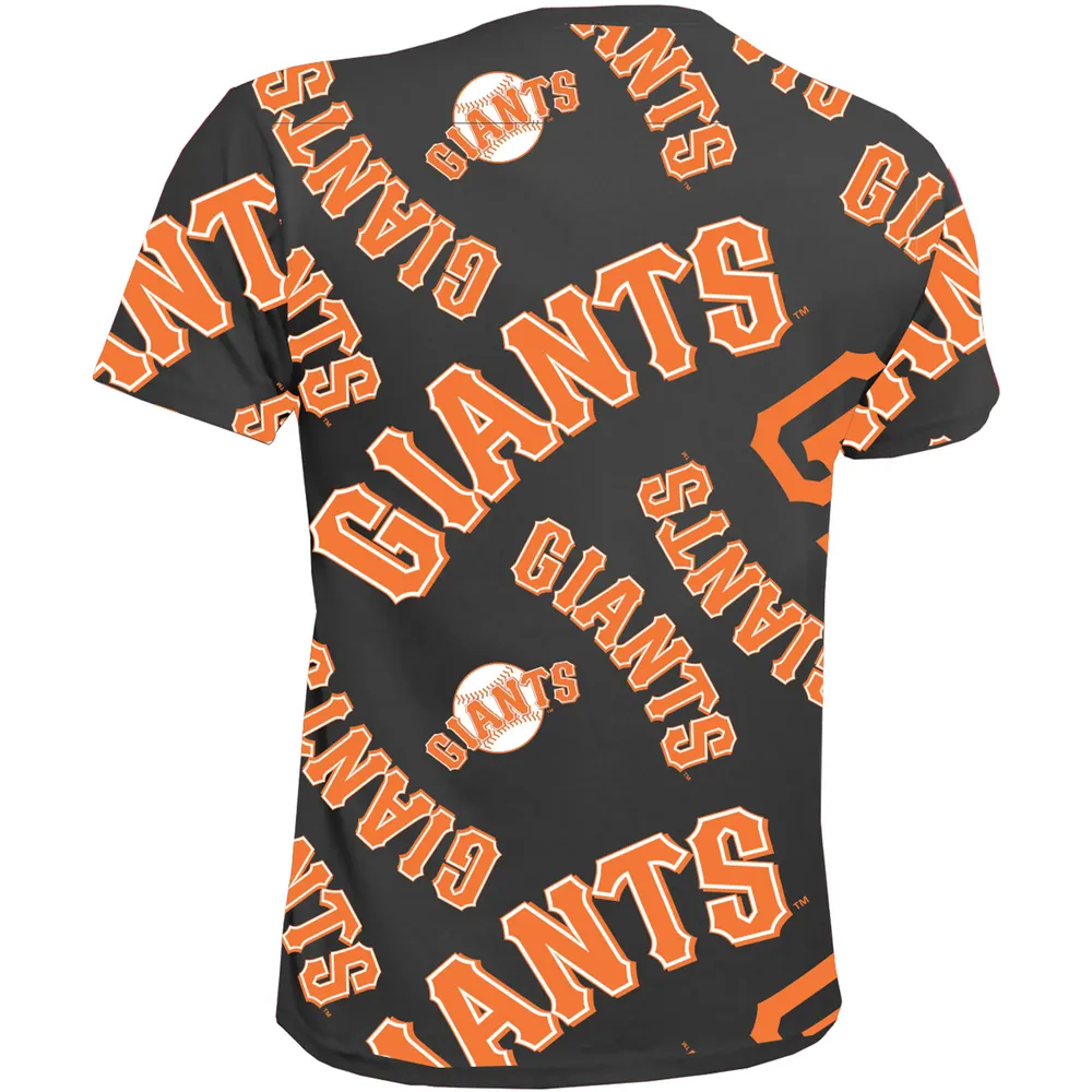 Lids San Francisco Giants Stitches Youth Allover Team T-Shirt - Black