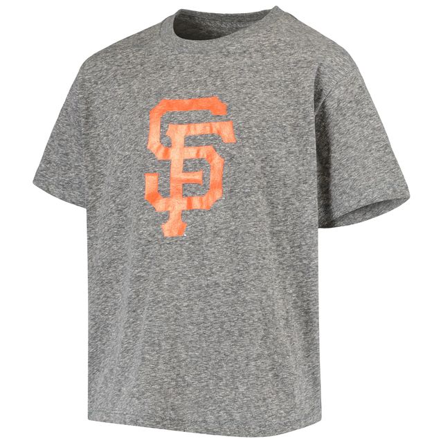 T-shirt de neige des Giants San Francisco noir chiné Stitches pour jeune