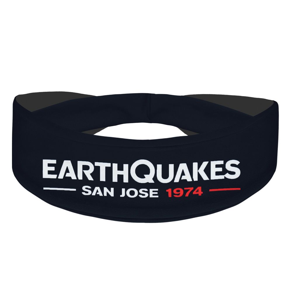 Black San Jose Earthquakes Alternate Logo Cooling Headband