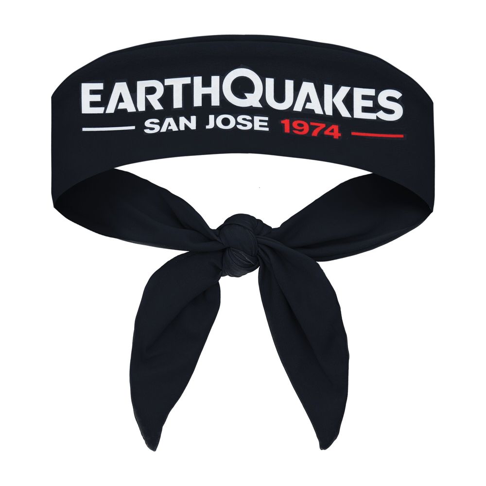 Black San Jose Earthquakes Tie-Back Headband