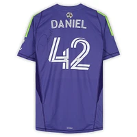 Maillot adidas violet dédicacé Daniel de Sousa Britto des San Jose Earthquakes, numéro 42, utilisé lors du match, saison 2024 de la MLS - Taille XL