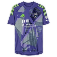 Maillot adidas violet dédicacé Daniel de Sousa Britto des San Jose Earthquakes, numéro 42, utilisé lors du match, saison 2024 de la MLS - Taille XL