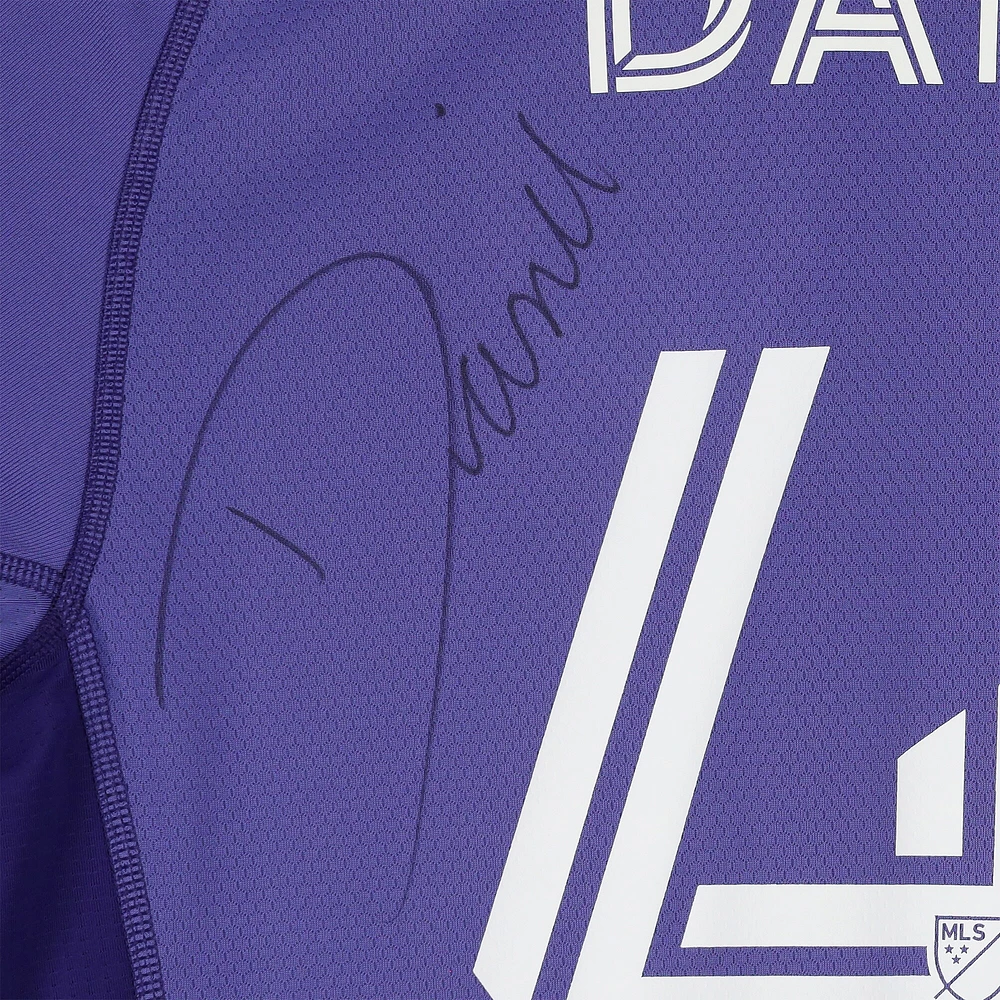 Maillot adidas violet dédicacé Daniel de Sousa Britto des San Jose Earthquakes, numéro 42, utilisé lors du match, saison 2024 de la MLS - Taille XL