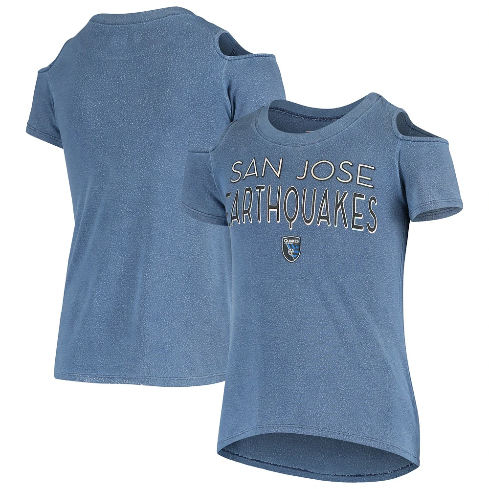 T-shirt à épaules dénudées bleu San Jose Earthquakes 5th & Ocean by New Era pour fille