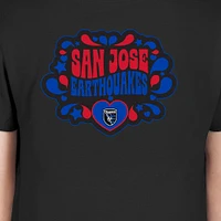 Girls Youth New Era Black San Jose Earthquakes Bubble Heart T-Shirt