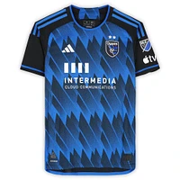 Maillot adidas bleu/noir dédicacé par Jeremy Ebobisse des San Jose Earthquakes n° 11 , utilisé lors du match de la saison 2024 de la MLS - Taille M
