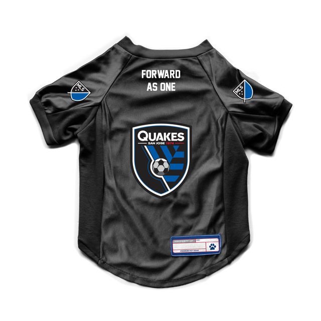 Maillot extensible pour animaux de compagnie qualité supérieure Little Earth, San Jose Earthquakes, noir