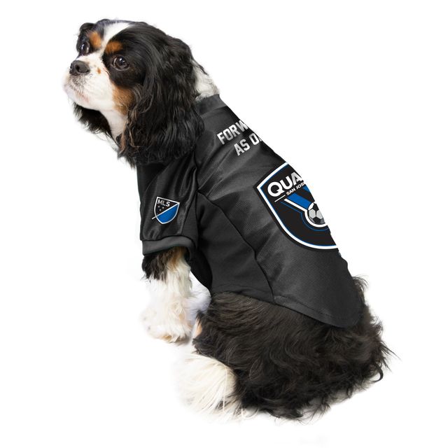 Maillot extensible pour animaux de compagnie qualité supérieure Little Earth, San Jose Earthquakes, noir