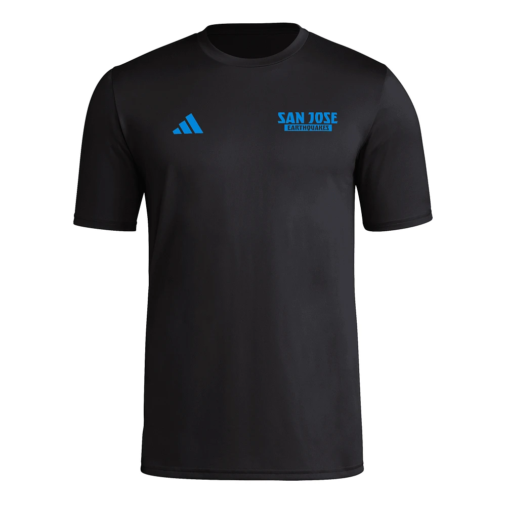 Men's adidas Black San Jose Earthquakes Local Wrap T-Shirt