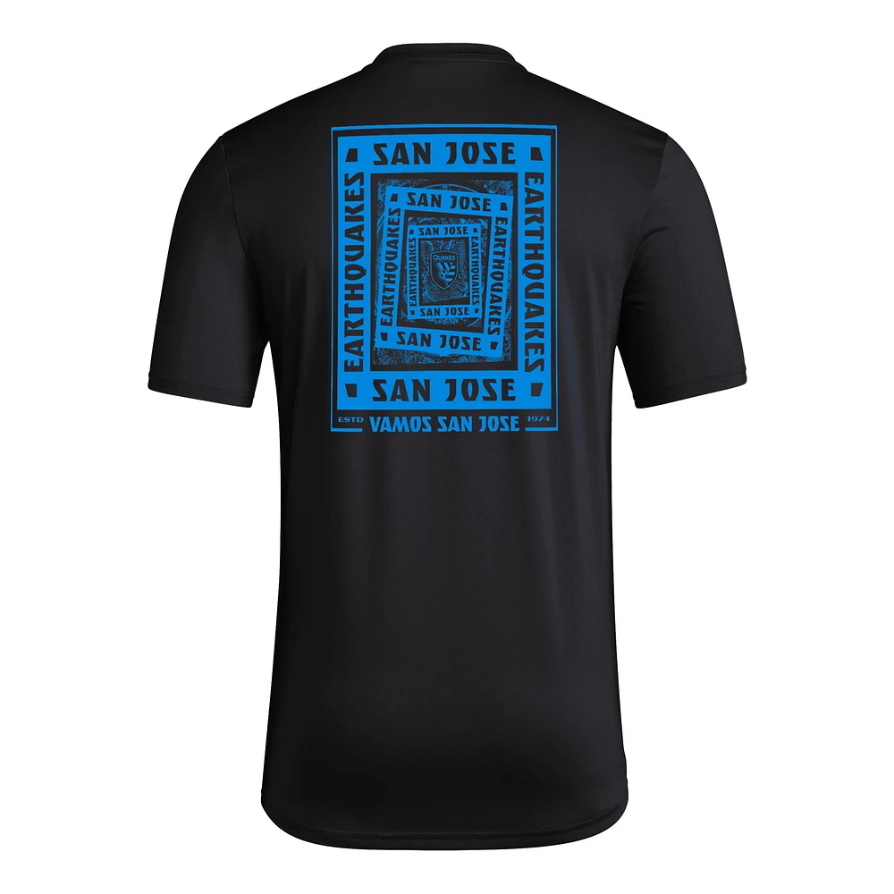 Men's adidas Black San Jose Earthquakes Local Wrap T-Shirt