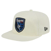 Men's New Era  Cream San Jose Earthquakes 2025 Kickoff Snapback Golfer Hat