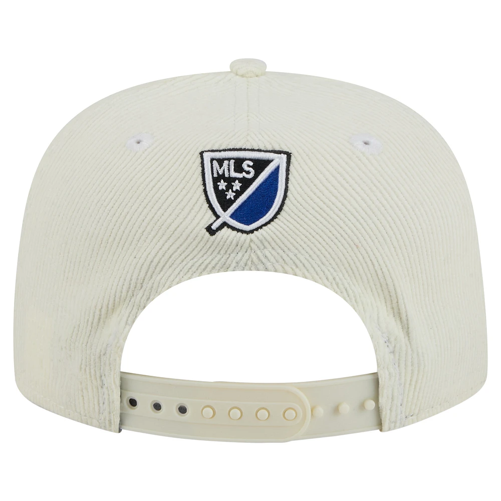 Men's New Era  Cream San Jose Earthquakes 2025 Kickoff Snapback Golfer Hat