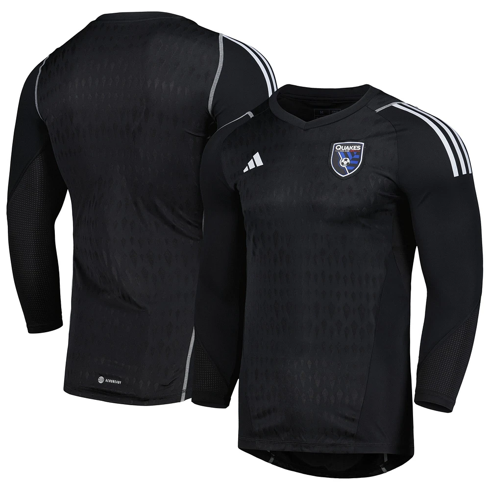 Men's adidas Black San Jose Earthquakes 2023 Goalkeeper Long Sleeve Replica Jersey