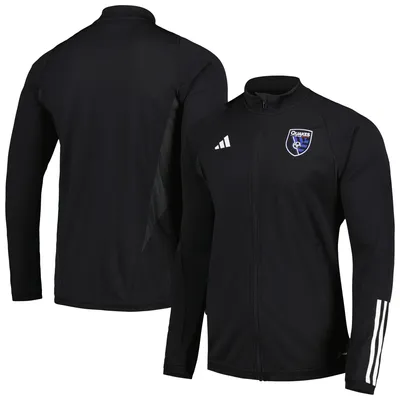 Haut d'entraînement à glissière intégrale adidas San Jose Earthquakes 2023 On-Field AEROREADY pour homme