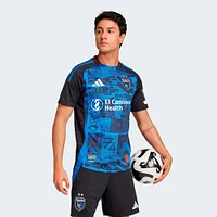 Maillot authentique noir adidas San Jose Earthquakes 2025 Headliner pour homme
