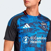 Maillot authentique noir adidas San Jose Earthquakes 2025 Headliner pour homme