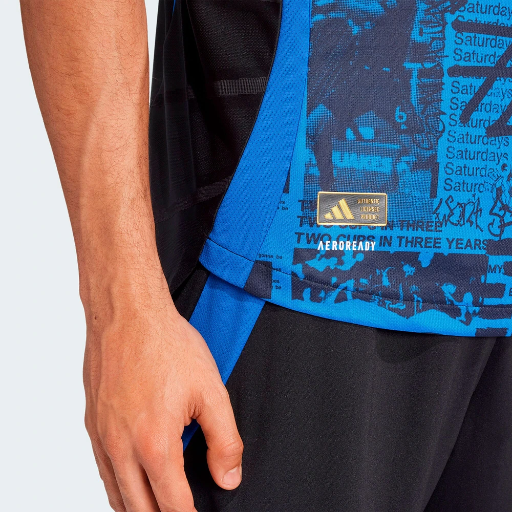 Maillot authentique noir adidas San Jose Earthquakes 2025 Headliner pour homme