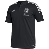 Men's adidas Black San Jose Earthquakes Henley AEROREADY Polo