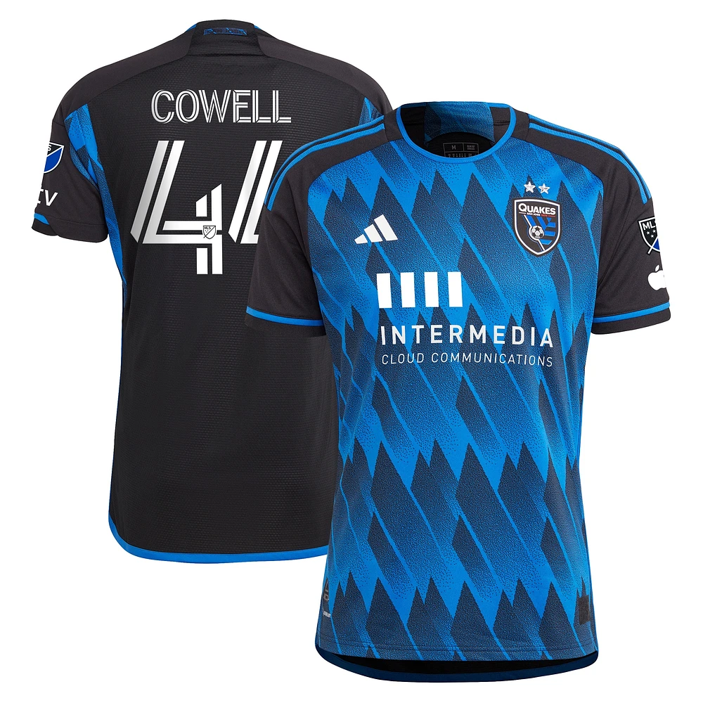 Adidas Cade Cowell Bleu San Jose Earthquakes 2023 Active Fault Maillot Authentique