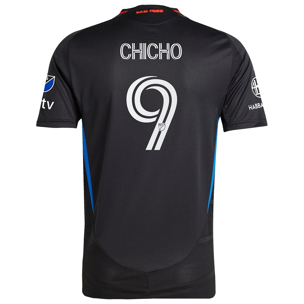 Men's adidas Cristian Arango Black San Jose Earthquakes 2025 Headliner Authentic Player Jersey