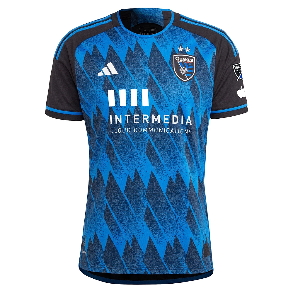 Adidas Cristian Espinoza Bleu San Jose Earthquakes 2023 Active Fault Jersey Authentique Maillot