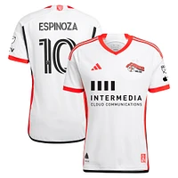 Maillot de joueur authentique Cristian Espinoza San Jose Earthquakes 2024 The 50 Kit adidas pour homme blanc