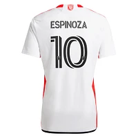 Maillot de joueur réplique Cristian Espinoza adidas pour hommes, San Jose Earthquakes 2024 The 50 Kit, blanc