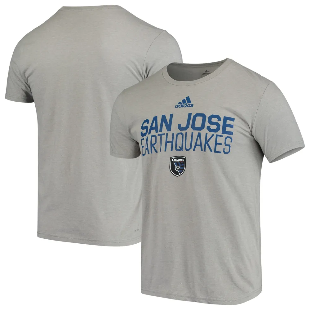 Lids San Jose Earthquakes Locker Stacked climalite Short T- Shirt - Gray | Brazos Mall