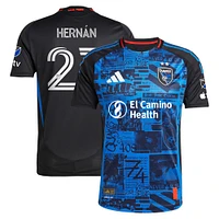 Men's adidas Hernán López Black San Jose Earthquakes 2025 Headliner Authentic Player Jersey