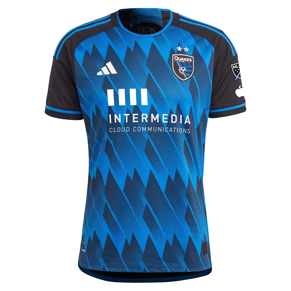 Maillot de joueur authentique Jackson Yueill adidas pour hommes, bleu, San Jose Earthquakes 2024 Active Fault